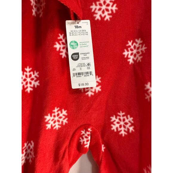 Carter’s 18 Months Reindeer Fleece Footie - Picture 3 of 3